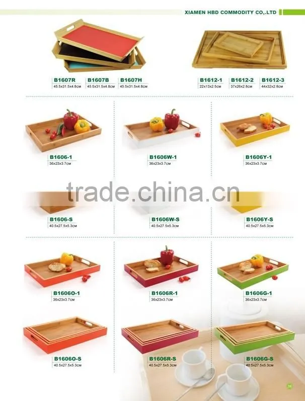 top rated bamboo products wholesale serving tray with grip