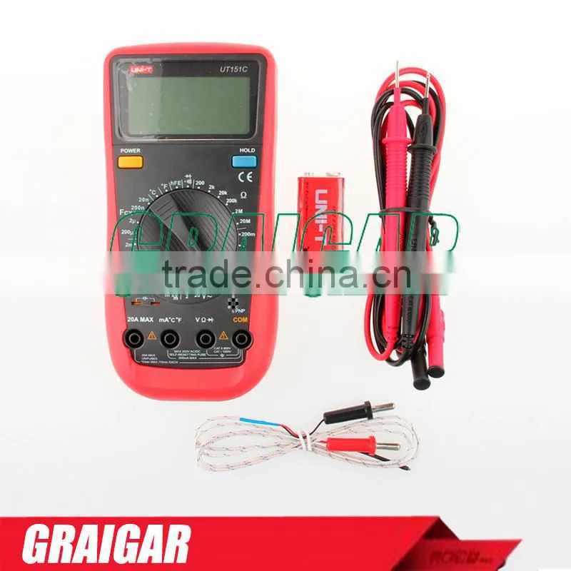 UNI-T UT151C Modern Digital Multimeter LCD Handheld mini Multipurpose meter ac dc Volt Amp Ohm Capacitance Tester