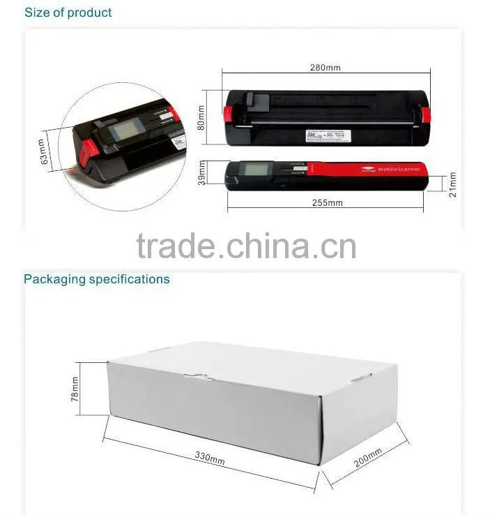 portable handy scan color scanner pen