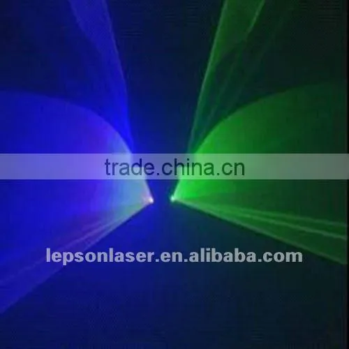350mW green blue DMX512 two heads DJ light