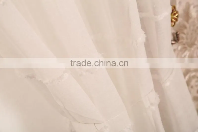 clipped sheer polyester voile grommet curtain drapes