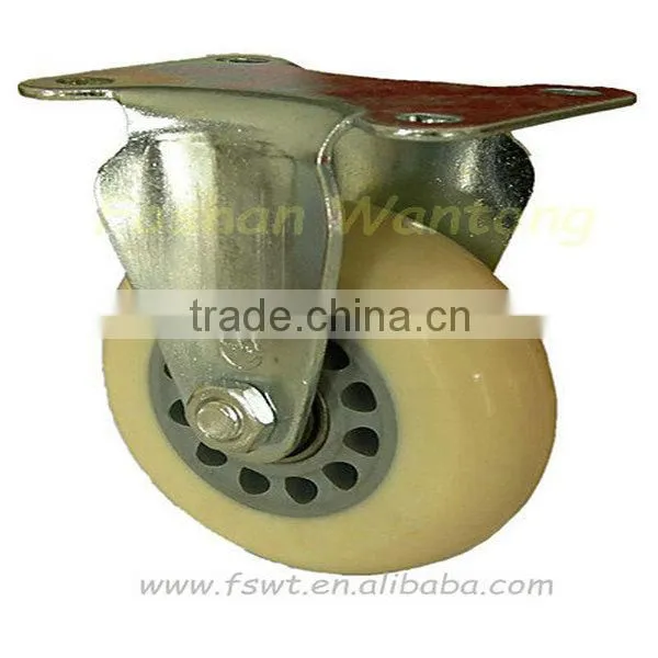 Medium Duty Yellowish Pattern Axis Double Brake Casters And Wheel