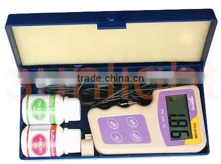 Portable pH Meter, pH, mV and Temperature 3 in 1 Meter, ATC, PH-013M
