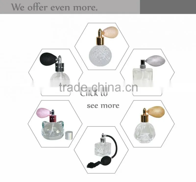 Popular wedding gift set 50ml perfume with red bulb sprayer bottle