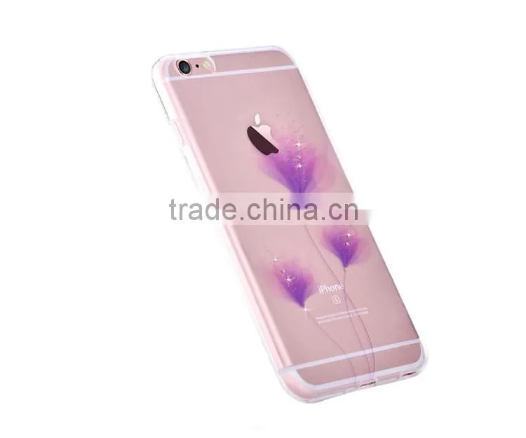 VOUNI High quality flower pattern ultra soft TPU cell phone case for iPhone 6 & 6 plus