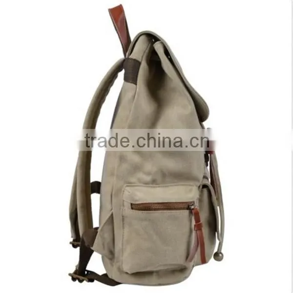 canvas backpack bookbag travel rucksack student schoolbag tote shopper