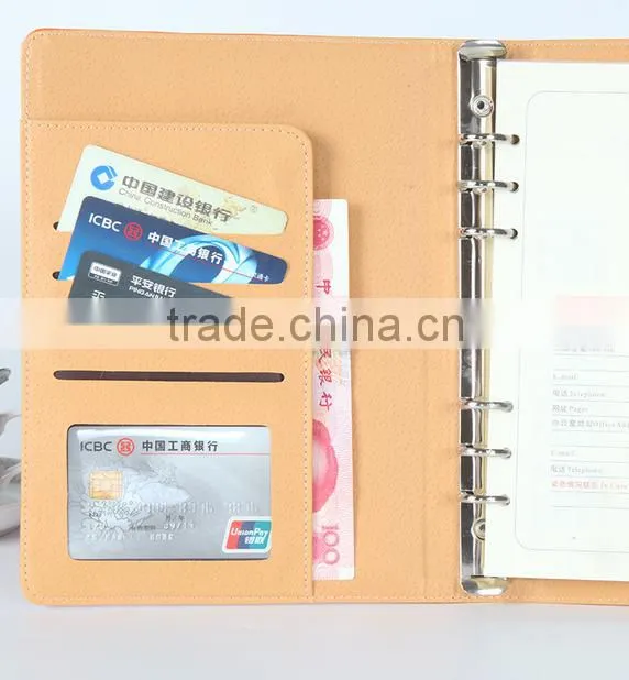 custom leather planner metal ring binder
