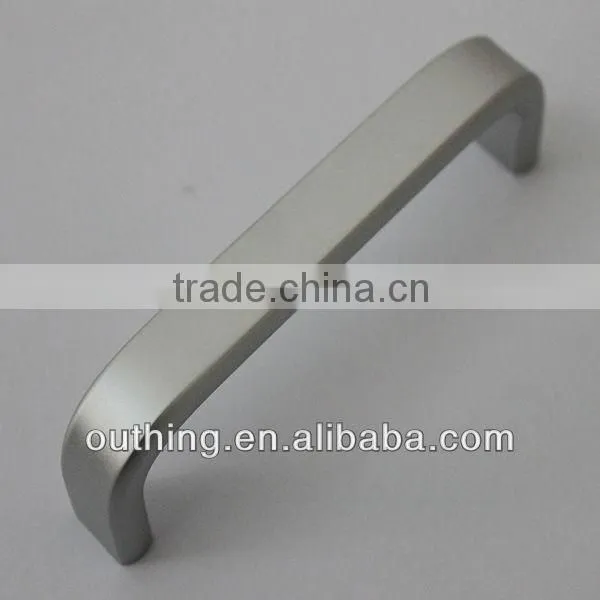 Bent Matte silver aluminum alloy bathroom door handle V