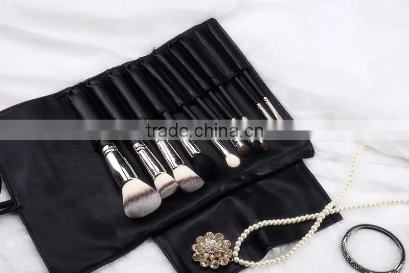 Top Grade Copper Ferrule 10pcs Private Label Makeup Brush black, High Quality Private Label Makeup Brush black