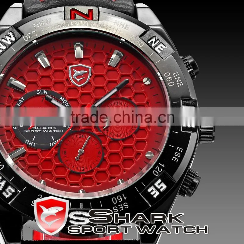 Analog Mens waterproof Quartz Chrono Sport Watch SH082