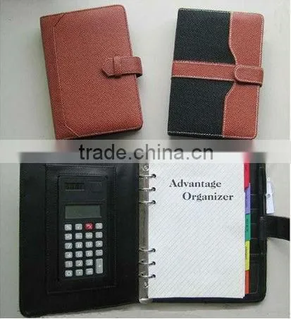 A5 ring binder leather organiser