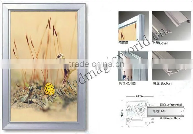 Acrylic sheet LED Display Board Light Frame