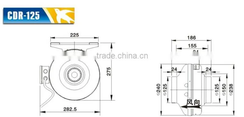 can resist high pressure low noise exhaust fan