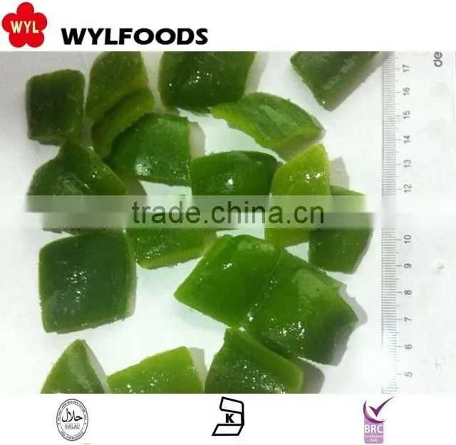 IQFprice for frozen Sweet pepper green cube