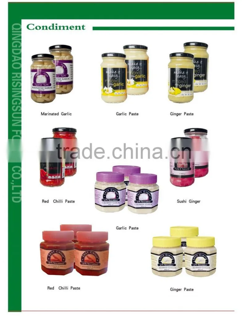 minced chilli,minced ginger,minced garlic,best factory foods,OEM BRANDS