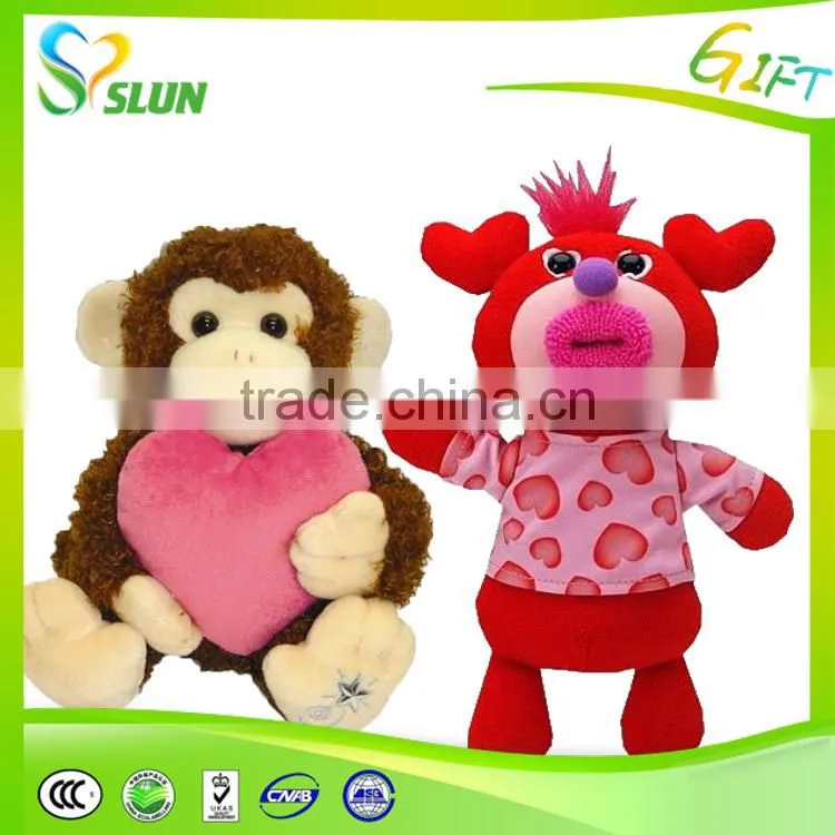 Valentine's Day Teddy Bear Plush Toy With Red Heart