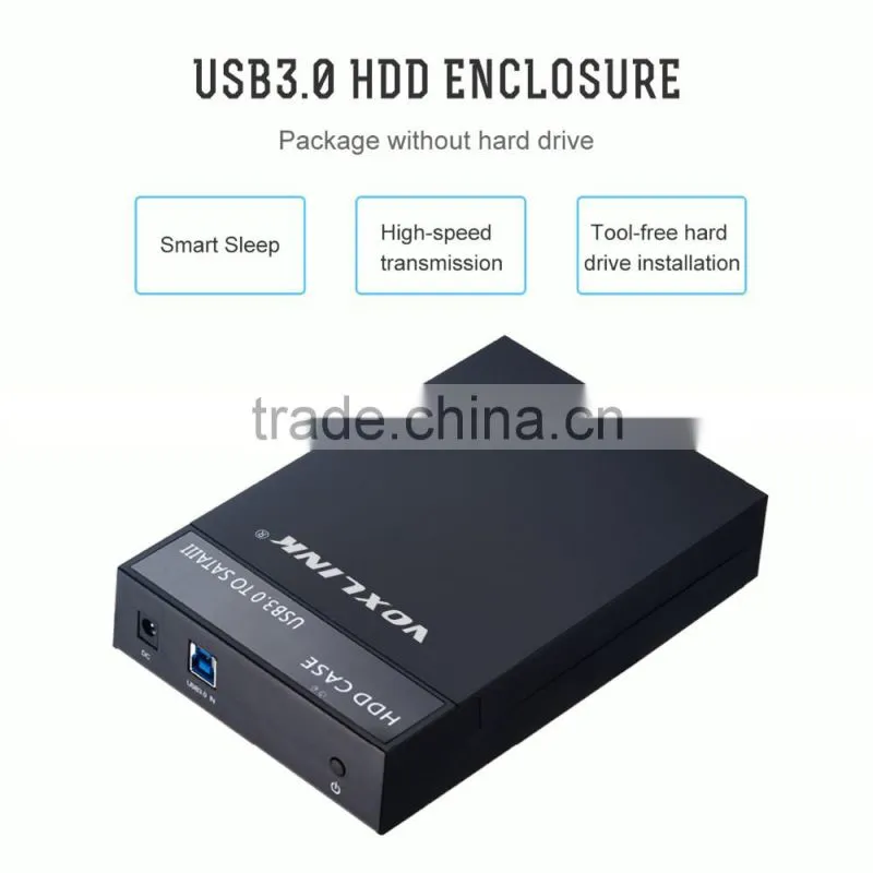 VOXLINK USB3.0 3.5 inch SATA Hard Drive Enclosure HDD Docking Station,US