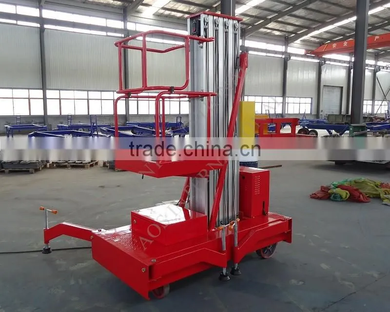 Aluminium Single Mast Work Lift Table 8m