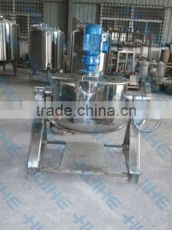 gas heating jacketed kettle with mixer