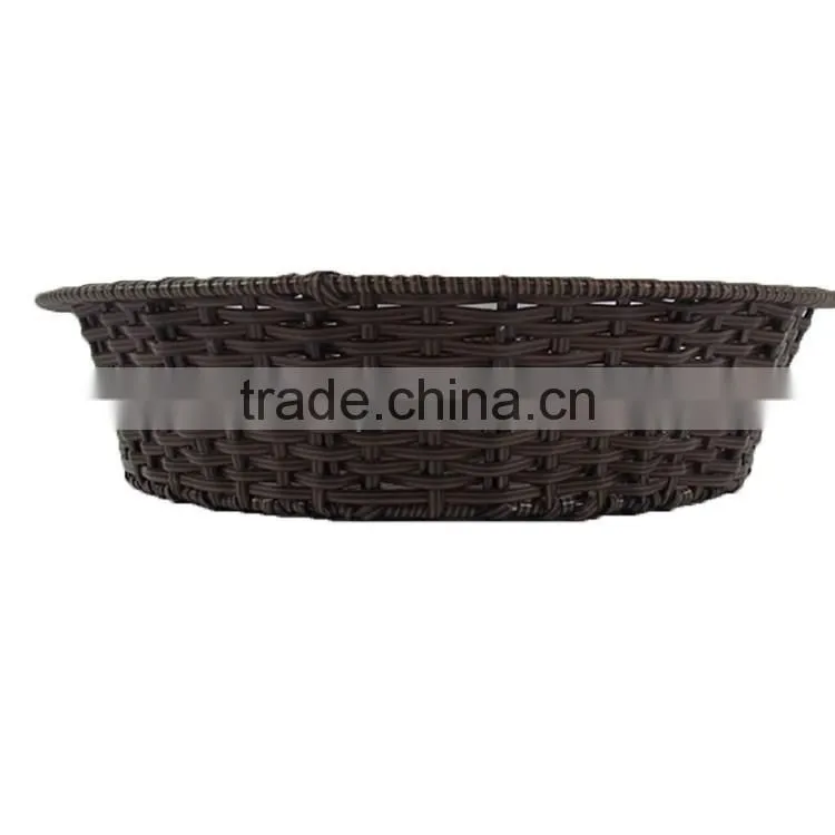 S&D supermarket vegetable rack plastic rattan fruit and vegetable basket
