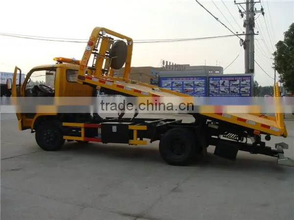 6 wheel 5ton dongfeng light right hand tow truck wrecker