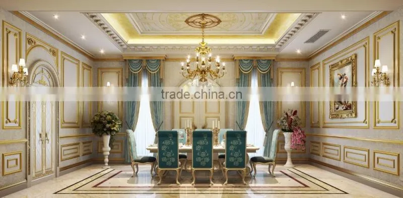 High Definition Luxurious Baroque Style 3D Interior And Exterior Rendering For Villa