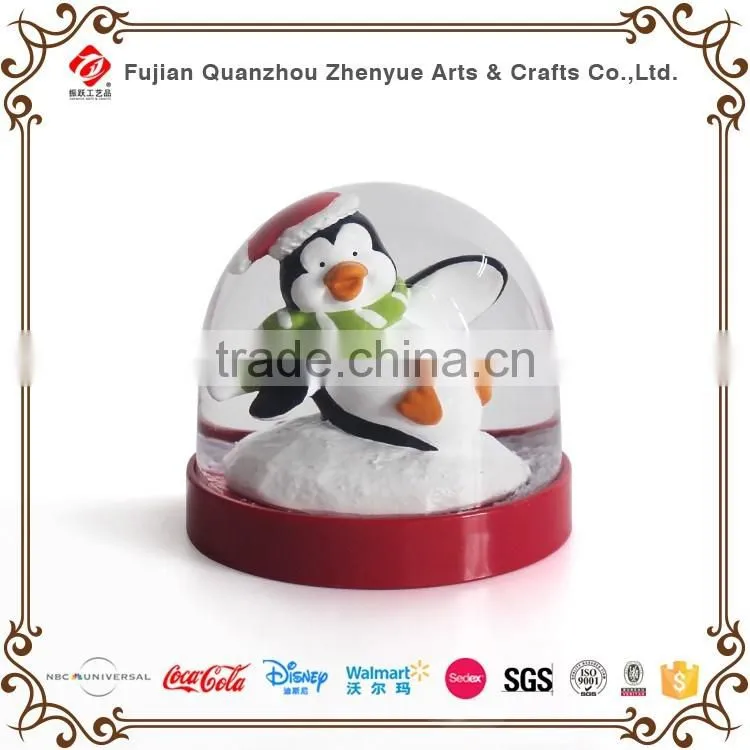 2016 personalized plastic snowman water snow globe