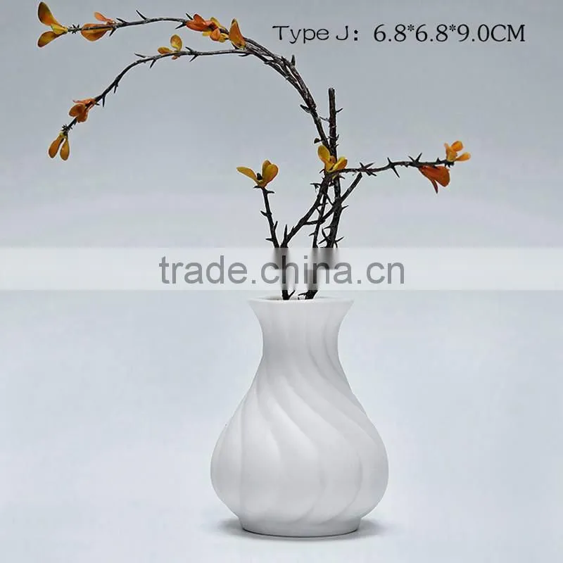 Various types home decoration hydroponics white flower ceramic vase