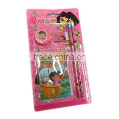 Back to school stationery set /school supplies/pencil case/ruler/sticker/eraser/kid gift