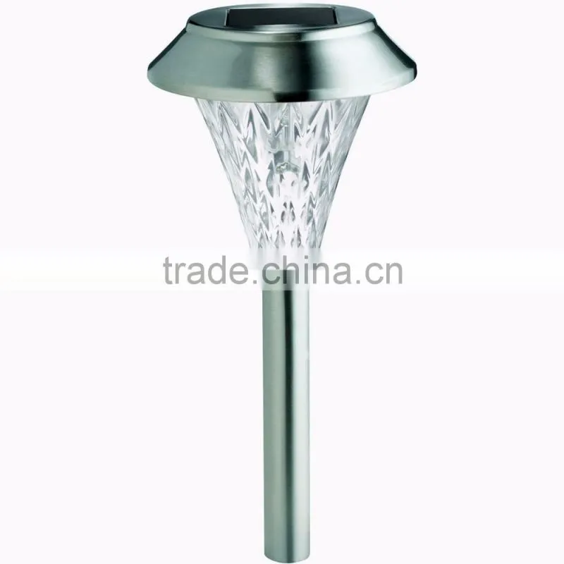 6PK Stainless Steel Solar Pathway Light LED Outdoor Landscape Lawn Lamp