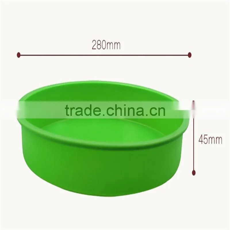 simple design round or square big silicone cake mold pan