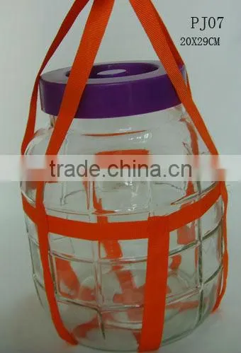 china popular 20L clear cylinder glass jar for wine
