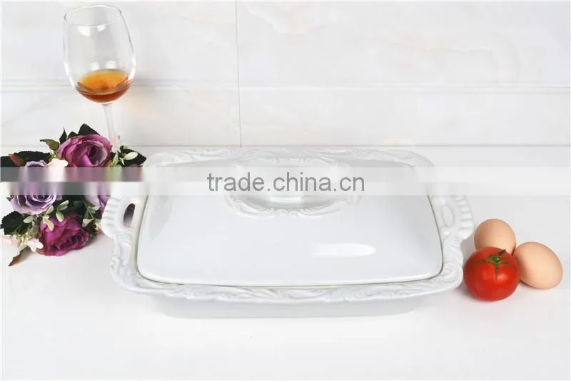 15.5" ceramic rectangular comal