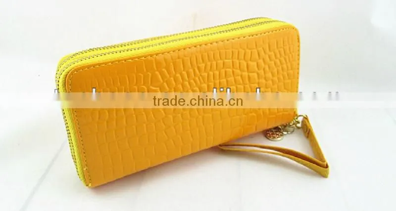 Ladies' croco Fashion PU Leather Wallet