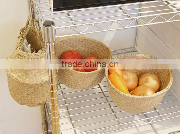 Indoor plants basket/Seagrass storage basket/Seagrass belly basket