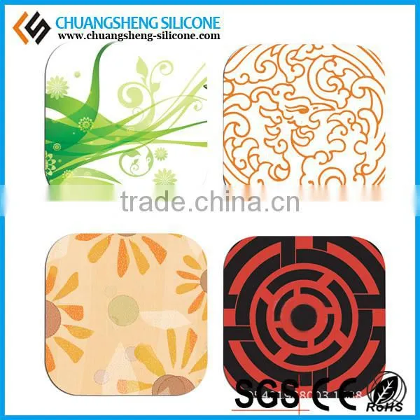 Autumn and summer hot sale anti-hot silicone cup mat, glass mat, table mat