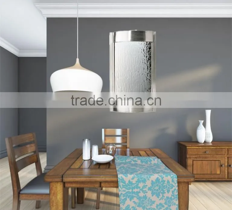indoor home wall mounted water stainless steel fountain