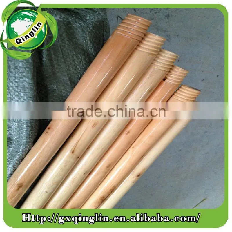High Quality Varnished wooden handle for broom with italian thread