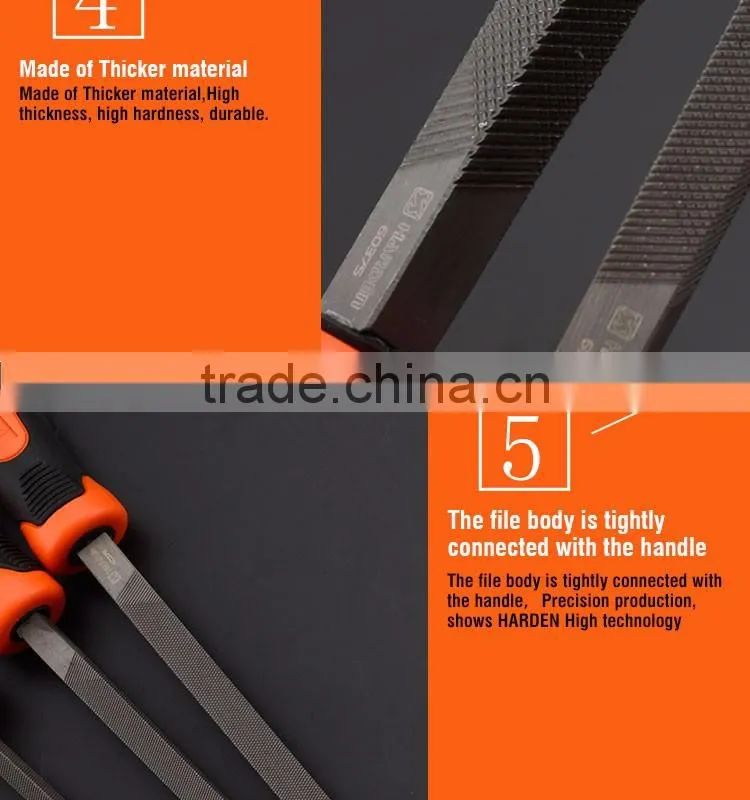 Professional Square Second Cut File With Soft Handle