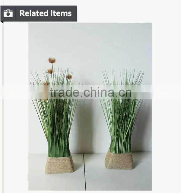 New design single branch artificial grass stem onion grass bush for display