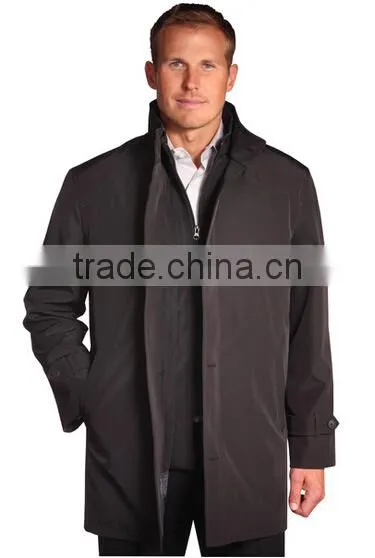 Men's Black Convertible Microfiber Jacket