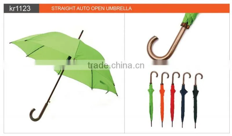 High Quality Outdoor Straight Wooden Custom Umbrella