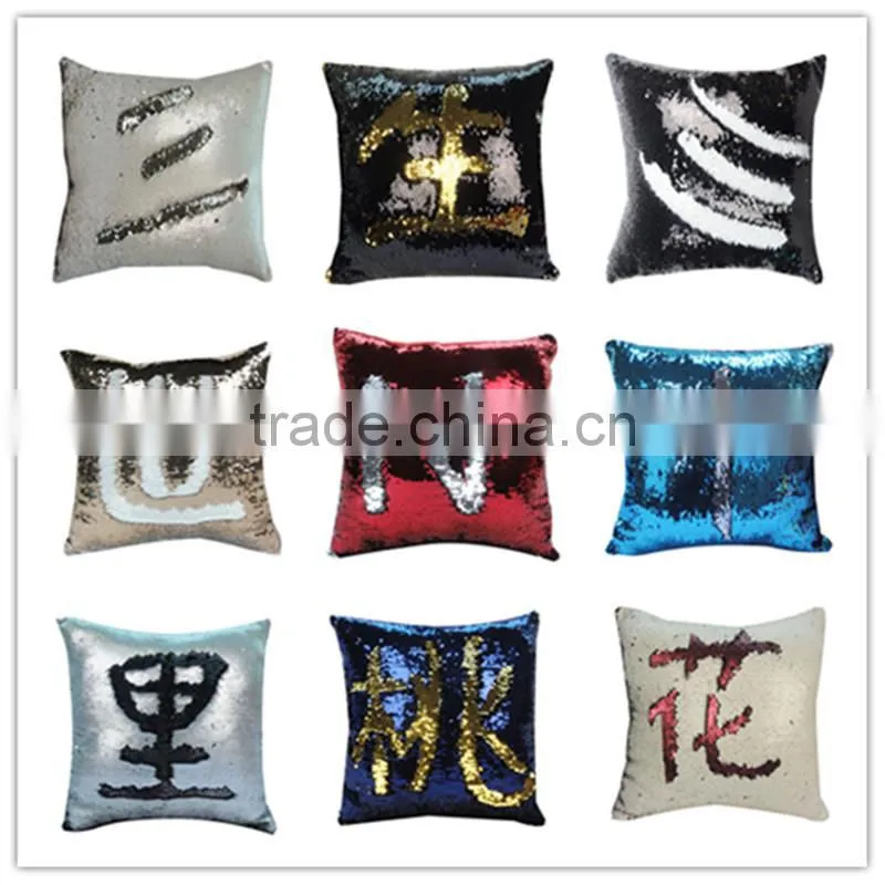 Stock Cheaper New Design Cushion Cover Whoelsale Sequins Mermaid Pillow Covers