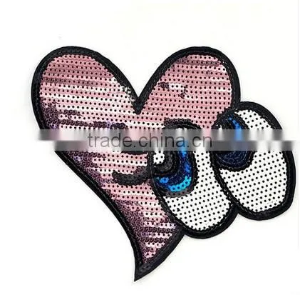 fashion design bling reversible sequin designs embroidery patch for garment
