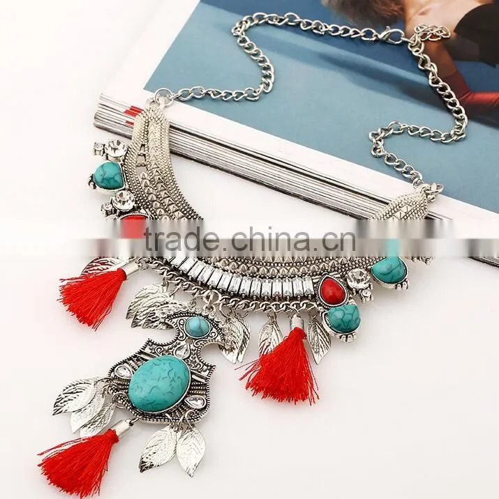 F20033N latest design beads necklace colorful and beautiful necklace