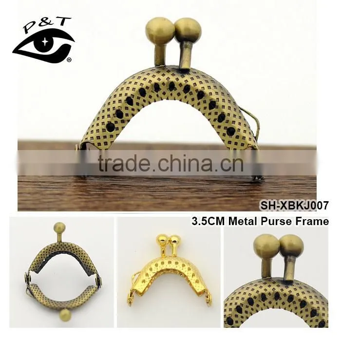 Fashion leather,metal purse frame,clutch purse frame 3.5CM