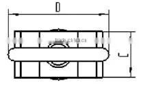 single stud fitting with stainless steel ring used on a trailer to secure motorcycles and ATVs