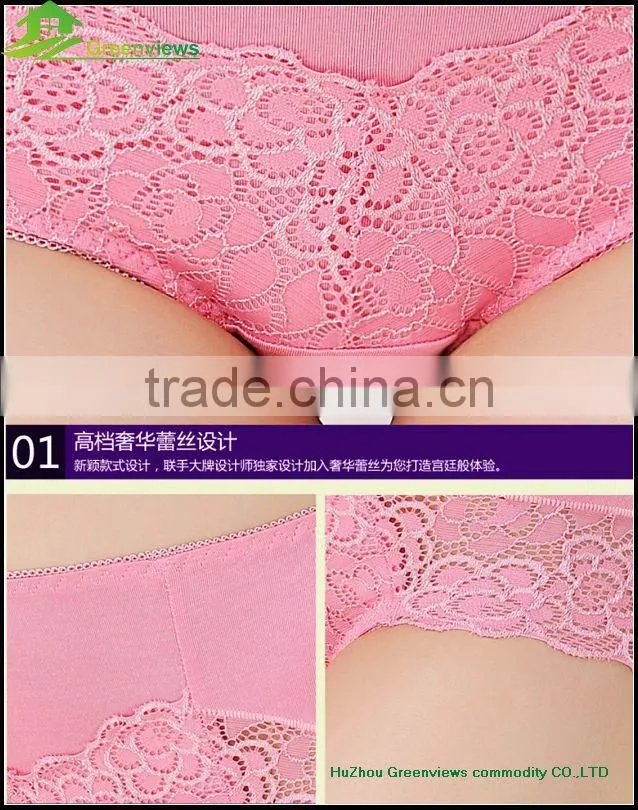 High quality newest women Bamboo fiber underwear girl lace boyshort ladies hipster women bamboo underwear panties