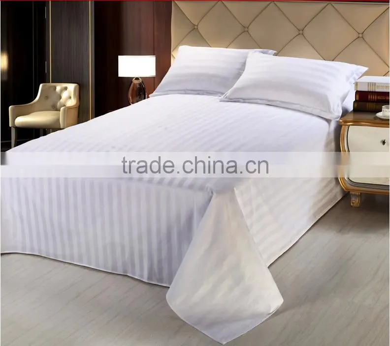 Golden 100% cotton 3cm stripe hotel bedding sets