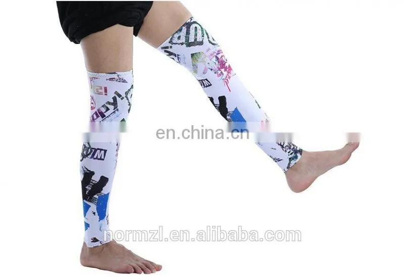 Sublimation custom leg sleeves cycling wholesale foot sleeve compression